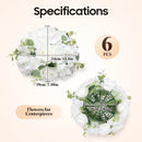 6PCS Artificial Flower Balls 34cm White Rose Wedding Table Centerpiece Decor