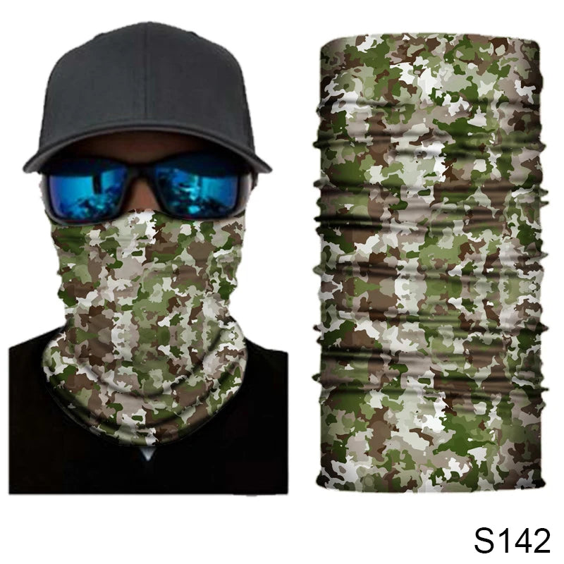 Camouflage Cycling Face Mask Scarf Neck Gaiter Men Seamless Bandana Women Headband Balaclava Tube Face Shield