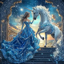 Huacan Princess Unicorn Diamond Painting 5D DIY Milky Way Diamond Mosaic New Arrivals 2025 Full Square Round Handmade Gift