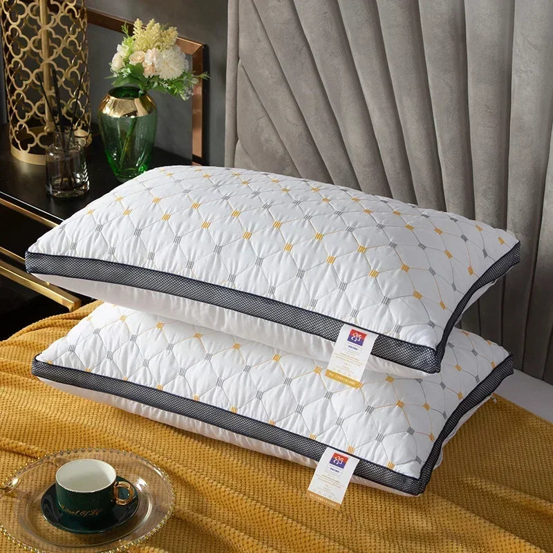 Non-collapse non-deformation high pillow adult deep sleeping feather velvet double pillow core household pillow core