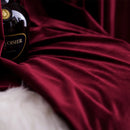 Luxury Nordic Curtains for Living Dining Room Bedroom  Velvet Fabric Burgundy Thick Curtain Tulle Finished Product Customization