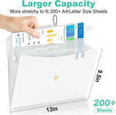 Expandable File Folder, Letter Size Organ Organizer, 5 File Pockets, Portable Organizer for School Office Supplies