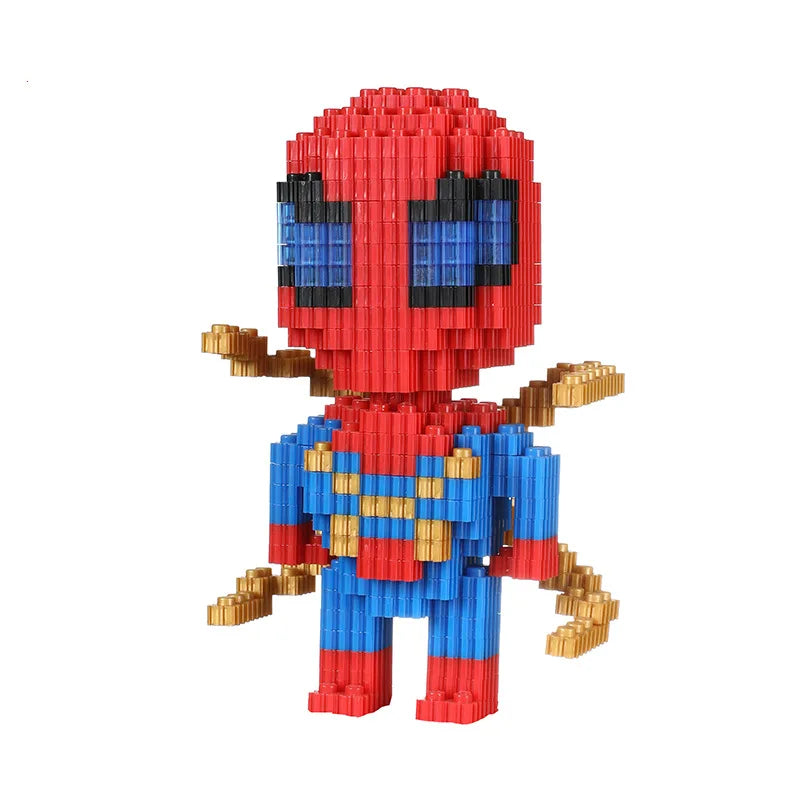 Disney Sanrio Kulomi Building Block Toys Cartoon Characters , Mario Katie Cat Small Particle  Assembly Toys Wholesale Spider-Man