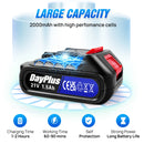 DayPlus Brushless Mini Cordless Chainsaw 4 Inch, Handheld Mini Chainsaw Cordless, Mini Chain Saw Electric Saw for Wood Cutting