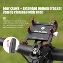 GUB Bike Cellphone Holder Aluminum Alloy Bike Mobile Phone Holder Bracket Adjustable Centered Installation Cycling Accessories