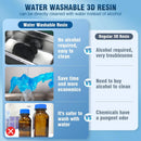 SUNLU 2KG Water Washable / Water Washable ABS Resin Resin 1000G/Bottle 405nm Rapid UV-Curing Photopolymer Resin For LCD 3D Print