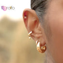 24k Gold-Plated/Silver Ear Cuffs for Women Minimalist Tiny Clip Earrings for Women No Piercing Fake Cartilage Jewelry Earrings