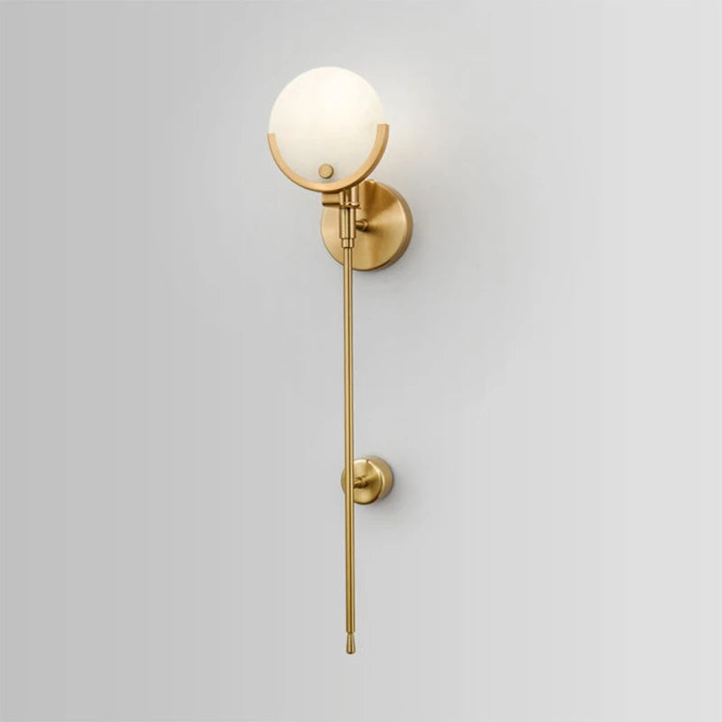 Modern Gold Marble Wall Lamp For Living Room Bedroom Hotel Minimalist Bedside Lamp LED Home Indoor Light Fixtures