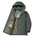 Dicke Winterjacke Herren Warme Mütze Abnehmbare Jacke Winter Puffer Herren Winterjacken Winddichte Mäntel Lässig 2024 Neuheiten