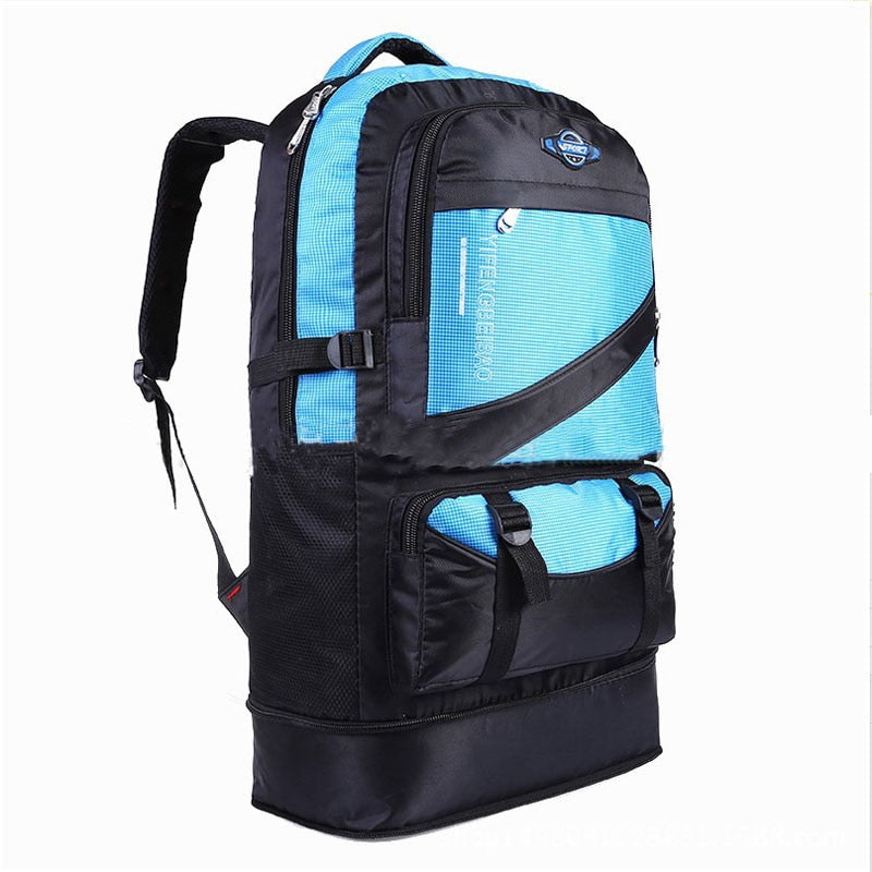 60L Waterproof Men Nylon Backpack Travel Pack Sports Bag Pack Outdoor Mountaineering Hiking Climbing Camping Backpack For Male