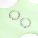 Charms Double Hoop Earrings For Women 100% 925 Silver Cubic Zircon Heart Star Moon Earrings Elegant Birthday Jewelry Gifts