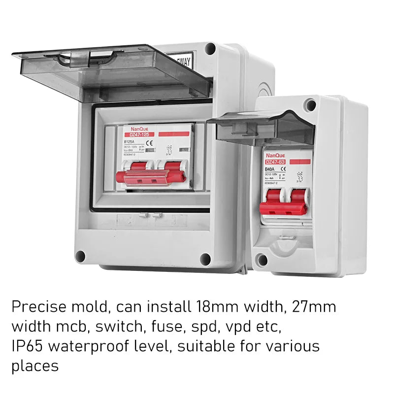 Distribution Box 1/2/5/6/8/12/15/18/20/24 Ways IP65 Waterproof MCB Outdoor Electric Junction Box Plastic Transparent Panel