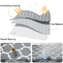 Olanly Waterproof Tablecloth Heat-Resistant 60inch Round PVC Table Cloth Wedding Kitchen Dining Desk Moroccan Table Coat Cover