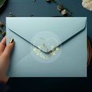 Custom Gold Foil Stickers Wedding nvitation card gift box Personalized Round logo Bridal Party Decoration Hebrew Minor Language