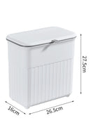 【Lifeideas】Door Hanging Trash Can Kitchen Bathroom Toilet Waste Storage with Inner Barrel Wall Mounted Garbage Rubbish Bin