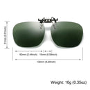 Metall-Clip-Polarisierte Sonnenbrille Praktische randlose Flip-up-Sonnenbrille für Korrektionsbrillen UV400 Polygonale Gläser