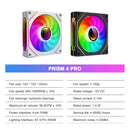 PRISM 4 PRO Computer Chassis Fan 120mm ARGB 12V 4Pin PWM Cooling Fan 5V 3PIN Infinite Mirror Light Effect CPU Cooling Fan