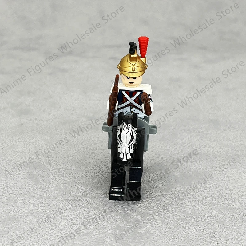 Medieval Napoleonic War French Dragoon British Soldiers Pirates Figures Army Scottish Fuisiler Building Blocks Weapons Brick Toy