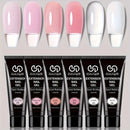 22pcs Poly Nails Gel 0.51oz Clear Poly Gel Builder Natural Looking And Long-Lasting, Trendy Nail Art Design Salon Professional