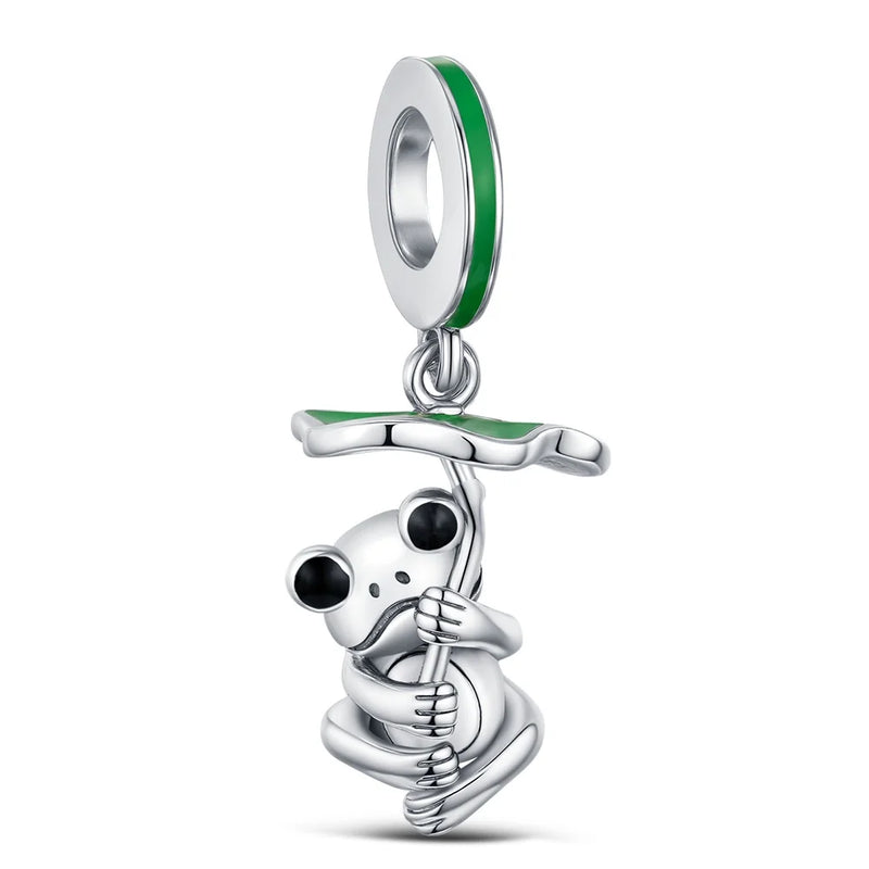 Hot Original Pendant S925 Sterling Silver Rabbit Charm Fit 3mm Bracelet Diy For Women Classic Easter egg beads Daily Gift Fine