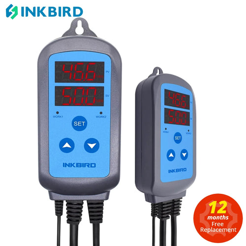 INKBIRD IHC-200 Dual-Stage Humidity Controller | Pre-Wired Dual Relay 5%-99% RH