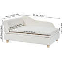 SucceBuy Pet Sofa Dog Couch for Medium-Sized Dogs and Cats Soft Velvety Dog Sofa Bed for Living Room Bedroom Pet Store or Clinic