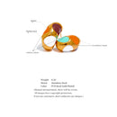 Yhpup Colorful Enamel Stainless Steel Half Empty Metal Fat Stud Earrings Waterproof Fashion Charm Jewelry Bijoux for Women