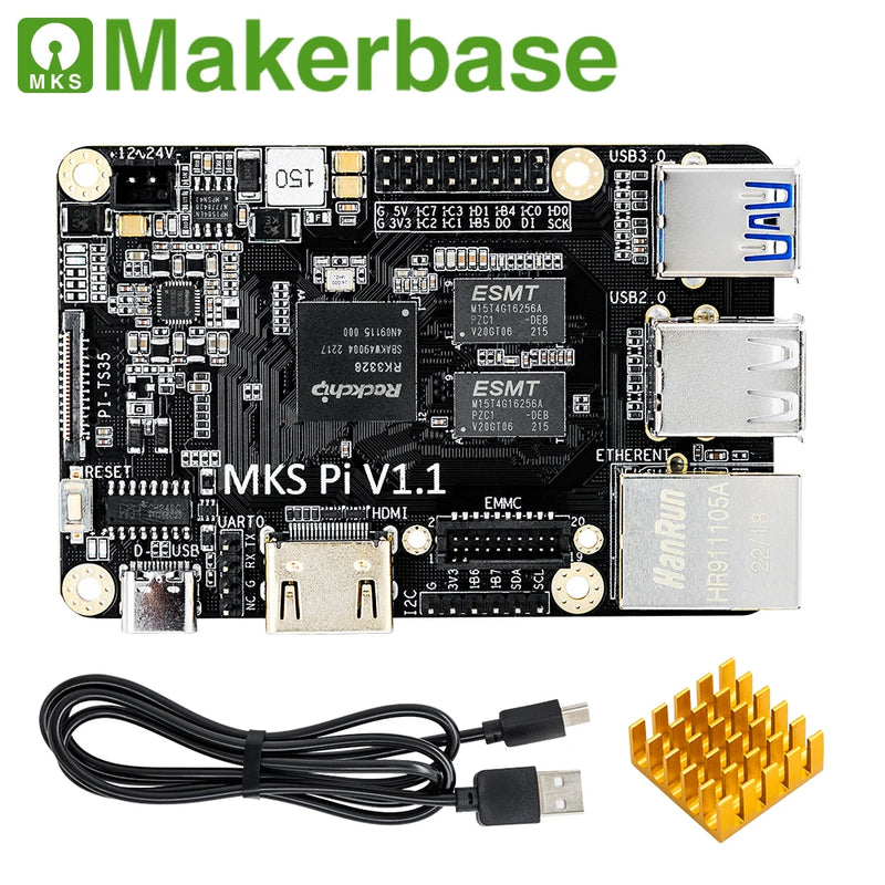 Makerbase MKS PI  Board Quad-core 64bits SOC onboard runs Klipper&3.5/5 Inch Touch Screen for Voron VS Raspberry Pi Board RasPi
