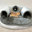 Warm Non-Slip Base Cat Tunnel Bed U-shaped Removable Washable Cat House Anti Dirty Cat Nest Pet Interactive