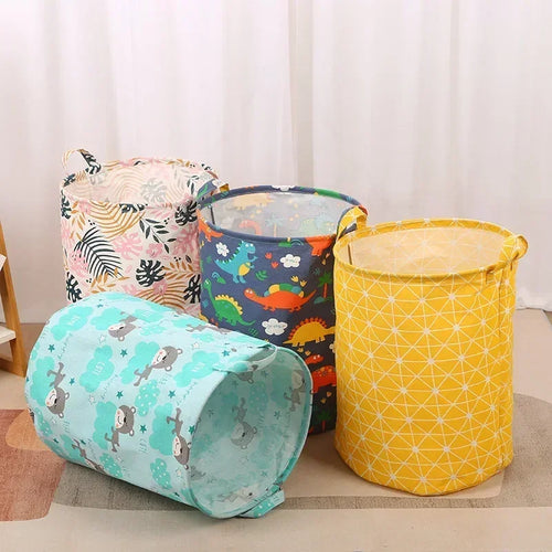 Wäschekorb, faltbar, für Zuhause, tragbar, für Kinderzimmer, Spielzeug, schmutzige Kleidung, Wäsche, Aufbewahrungskorb, Baumwolle, Leinen, groß