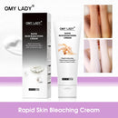 OMY LADY Rapid Skin Bleaching Cream Summer Beach Body Collagen Quick Whitening Cream Skin Brightening Bleaching