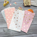 12 Stück Papiertüten Süße Gastgeschenke Weiß Violett Kraftfolie Herz Geschenktasche Geburtstag Hochzeit Bonbontüte Kekstüten Goldprägung Aufkleber