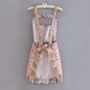 1pc Strap Canvas Floral Apron with Hood, Waterproof Oil-resistant Breathable Workwear WaistApron