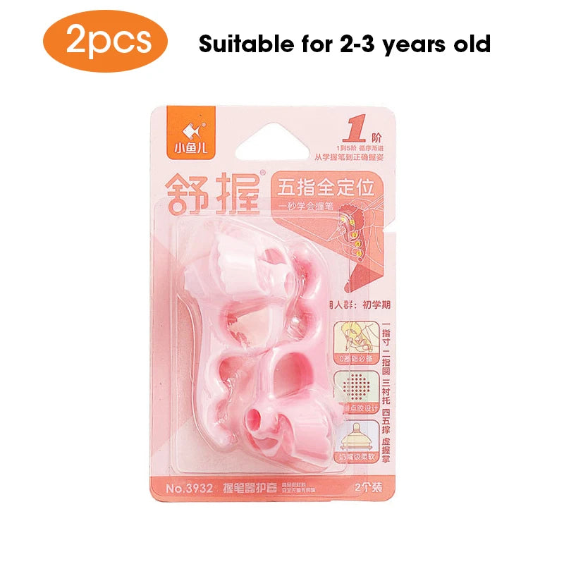 2-4Pcs/Set Soft Silicone Pencil Grasp for Kids Writing Training Posture Correction Learning Aid Stationery Set Beginner Tools