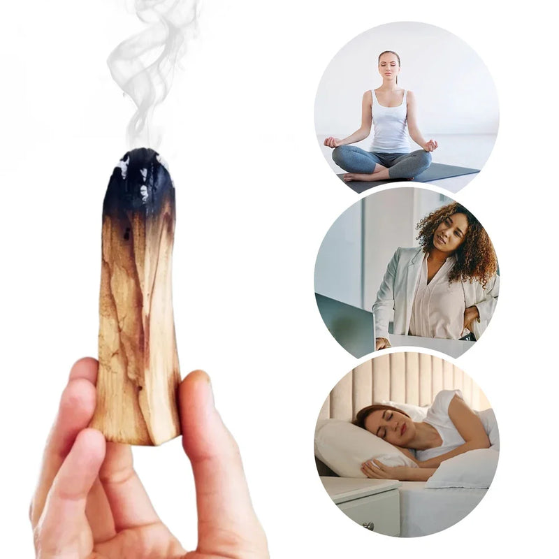 Palo Santo Sticks Natural Incense Sticks Scented Aroma Sticks Purifying Healing Stress Relief Smudge Sticks for Home