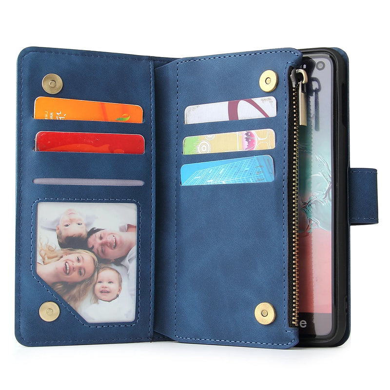 Zipper Pocket Wallet Multiple Card Slots Stand Phone Cover For Samsung Galaxy A8 A9 A6 2018 A7 2015 A5 2016 A3 2017 Star Pro a6