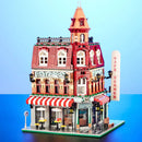 JQ10001 Creative Expert Hot Sales Street Views Cafe Corner 1950pcs Mini Bricks Modular House Model Building Blocks Birthday Gift