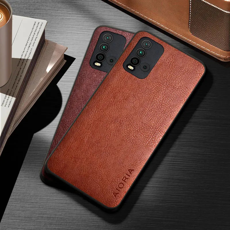 Case for Xiaomi Redmi 9T 9 9A 9C funda luxury Vintage Leather skin capa soft  phone cover for xiaomi redmi 9t case funda coque