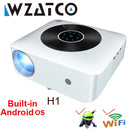 WZATCO H1 Full HD 1920*1080P LED Projector Smart Android WIFI Video Proyector Home Theater Cinema Beamer with 4D Keyston