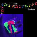 Glow Neon Party Supplies Neon Paper Garland Tassels Triangle Flags Bunting Birthday Party Wedding Black Light Reactive UV Decor