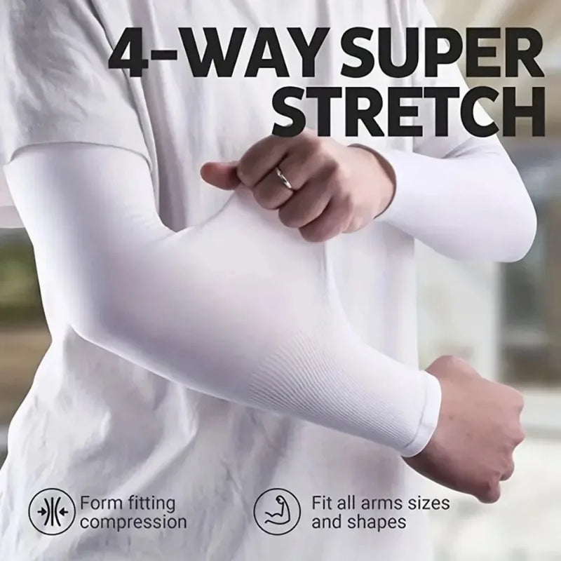 3 Pairs Breathable Sun Protection Sleeves - UV Arm Sleeves for Women and Men, Volleyball Arm Sleeves, Outdoor Cooling Sleeves