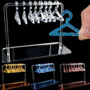 Creative Earring Hanger Rack with Mini Hangers Clear Jewelry Coat Display Stand Holder Tabletop Organizers Acrylic Show Case