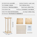 VEVOR Gold Metal Column Wedding Flower Stand High With Metal Laminate Vase Geometric Centerpiece Stands Cylindrical Floral