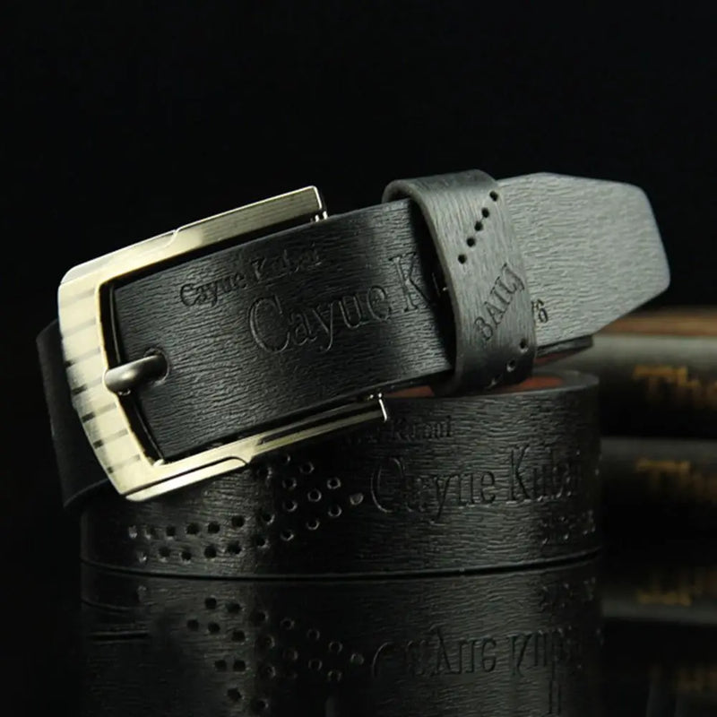 Casual Leather Belt Fashion Vintage Cowboy Pin Buckle Waistband Business Belts Men's Belt
