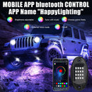 RGB LED Rock Lights 4/6/8 In 1 Car Chassis Light For Jeep Off-Road Truck Boat Music Sync Bluetooth APP Control Undergolw