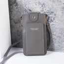 2024 new solid color fashion simple shoulder bag slung mobile phone bag women's driver's license card wallet
