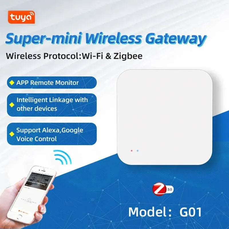 Tuya Zigbee Gateway Hub Smart Home Wireless Bridge Smart Life APP Remote Control Automation Device Works with Alexa Google