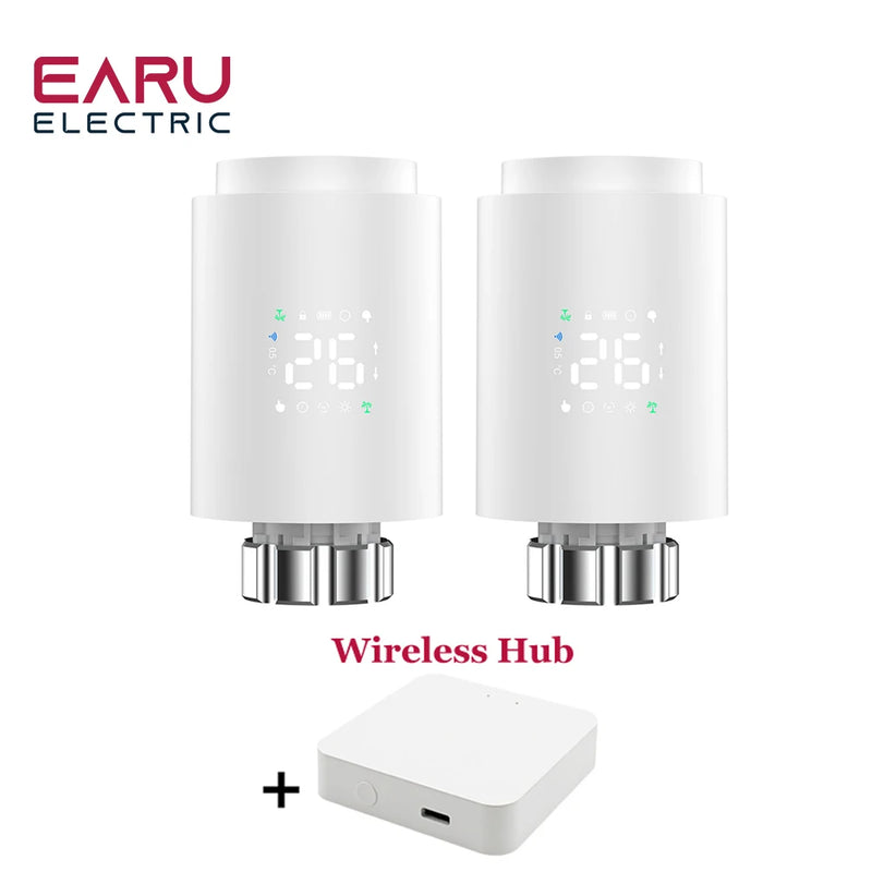 Tuya Smart ZigBee Radiator Actuator TRV Programmable Thermostatic Radiator Valve App Remote Temperature Controller Support Alexa