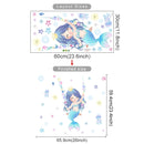 Cute Cartoon Mermaid Swinging Jellyfish Wall Stickers for Baby Girls Room Kids Room Wall Decals Nursery Living Room Decor