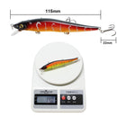 1 Stück Angelköder 11.5cm/14g Minnow Crankbait Wobbler 3D Augen Barsch Künstlicher Köder Hecht Karpfenköder Schwimmköder Angelzubehör Pesca